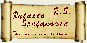 Rafailo Stefanović vizit kartica